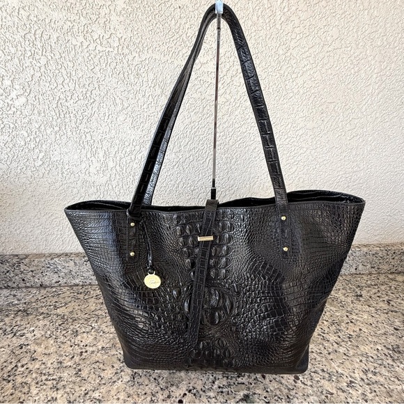 Brahmin Handbags - Brahmin Melbourne Collection All Day Large Leather Tote, Embossed Croc Black